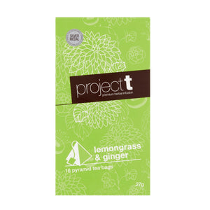 Project T Lemongrass & Ginger Pyramid Tea Bags 18pk