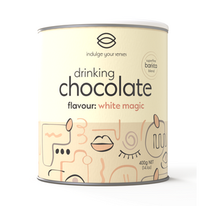 New product: Indulge Your Senses White Magic drinking chocolate powder 400g