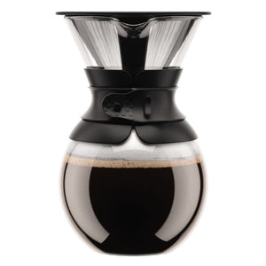 Bodum Pour Over Coffee Maker With Permanent Filter 1L - Black.