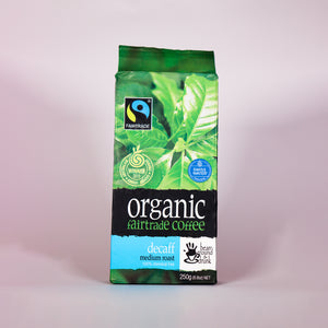 Bean Ground & Drunk Swiss Water Decaff Organic Fairtrade Ground Coffee 250g