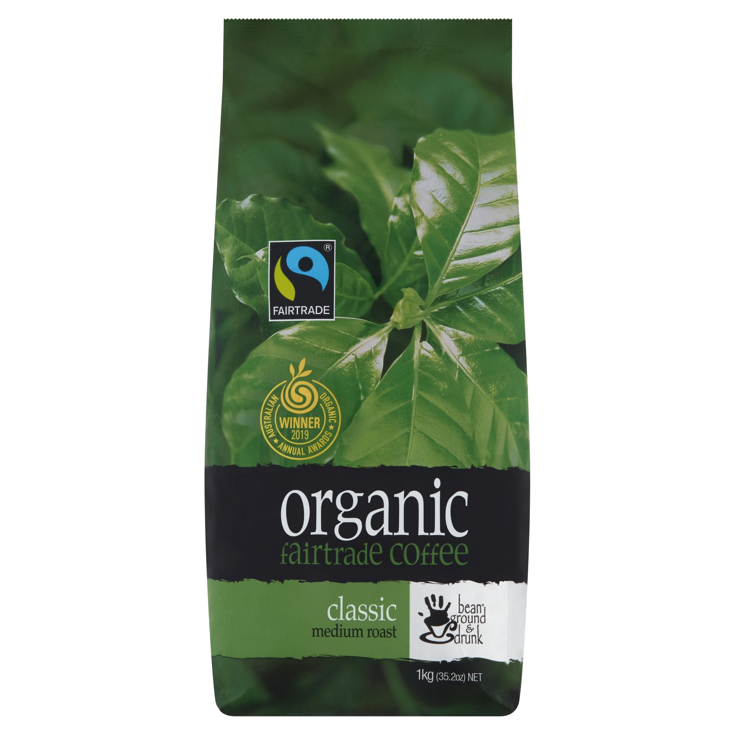 Organic Classic Fairtrade Coffee Beans 1kg
